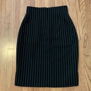 Emanual Ungaro High Waisted Wool Pencil Skirt 36/2